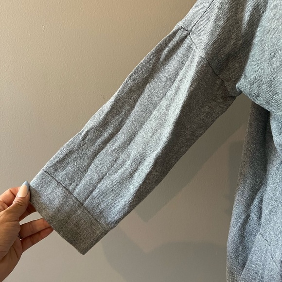 Zara Knit Gray Slouchy Open Cardigan - Picture 4 of 6